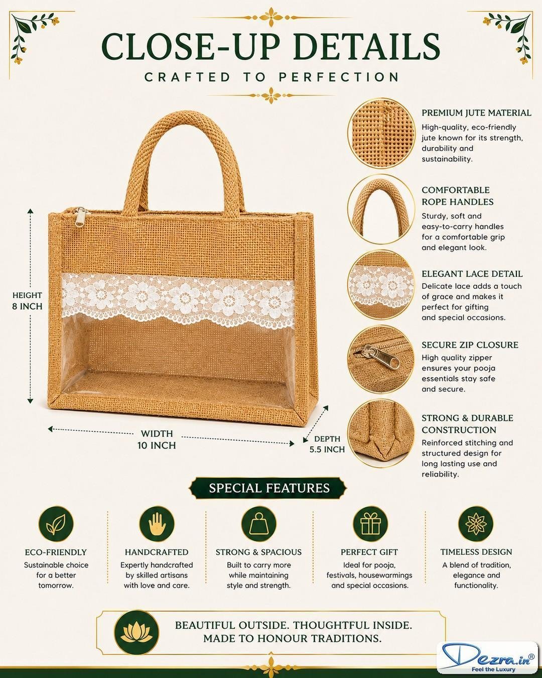 Pichwai Print Jute Return Gift Bags
