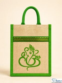 Ganesh Print Jute Return Gift Bags | Reusable Gift Bags for Every Celebration