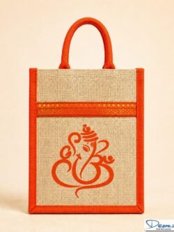 Ganesh Print Jute Return Gift Bags | Reusable Gift Bags for Every Celebration