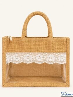 Jute Gift Bags with Transparent PVC Window | Custom Return Gift Bags