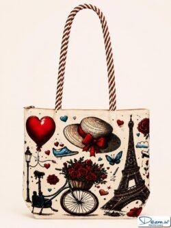 Paris Print Jute Return Gift Bags | Eco-Friendly Custom Bags for All Events