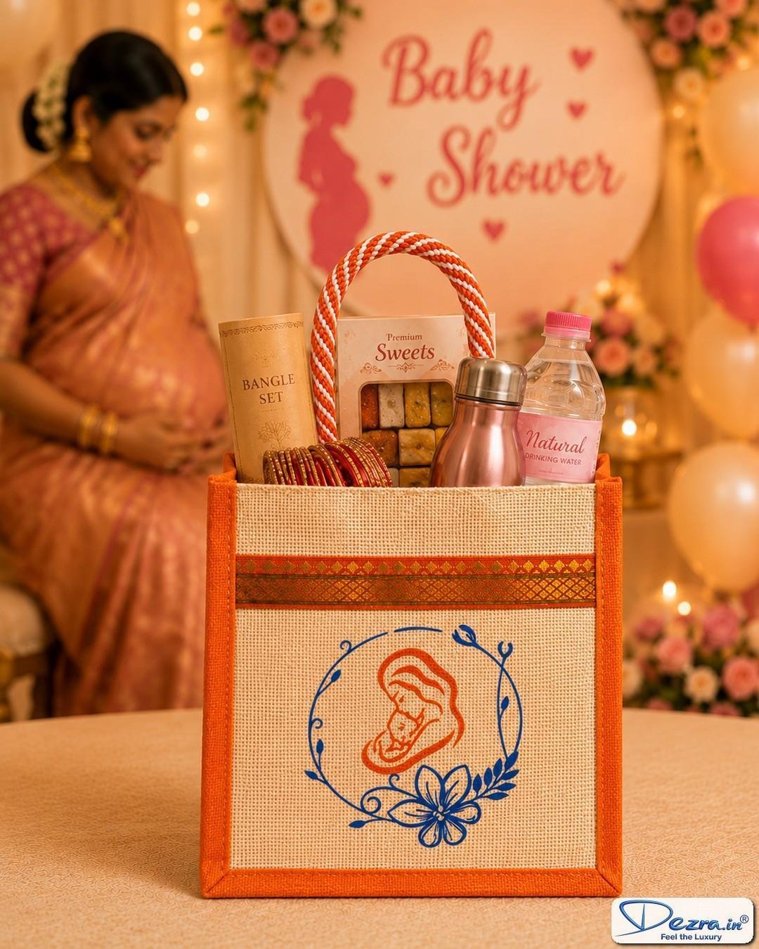 Mother & Baby Print Jute Return Gift Bags | Eco-Friendly Custom Baby Shower & Naming Ceremony Gift Bags - Image 5