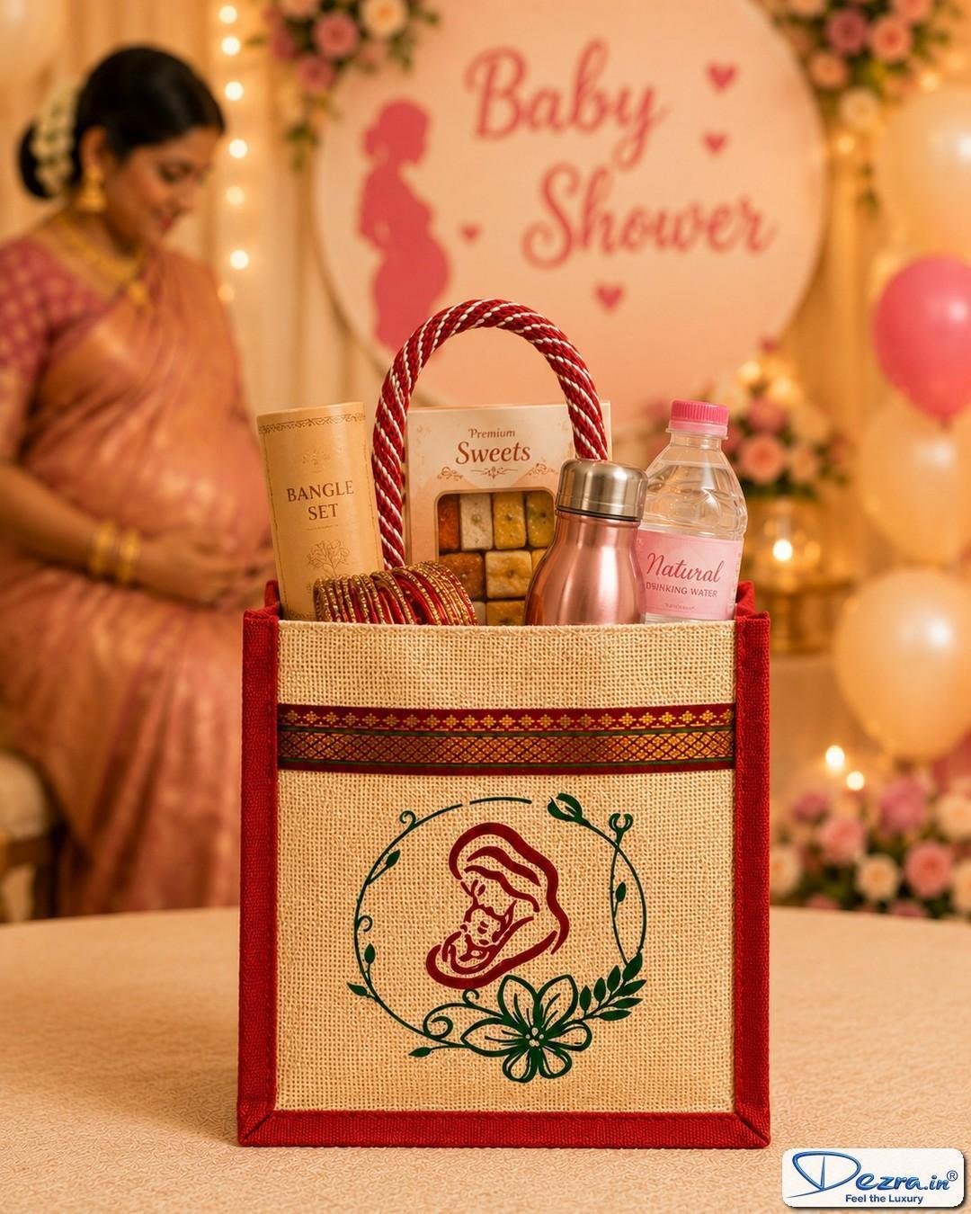 Mother & Baby Print Jute Return Gift Bags | Eco-Friendly Custom Baby Shower & Naming Ceremony Gift Bags - Image 5