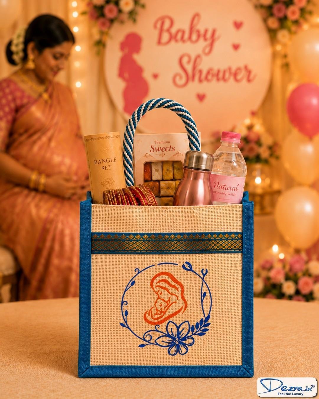 Mother & Baby Print Jute Return Gift Bags | Eco-Friendly Custom Baby Shower & Naming Ceremony Gift Bags - Image 5