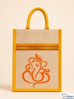Ganesh Print Jute Return Gift Bags | Reusable Gift Bags for Every Celebration