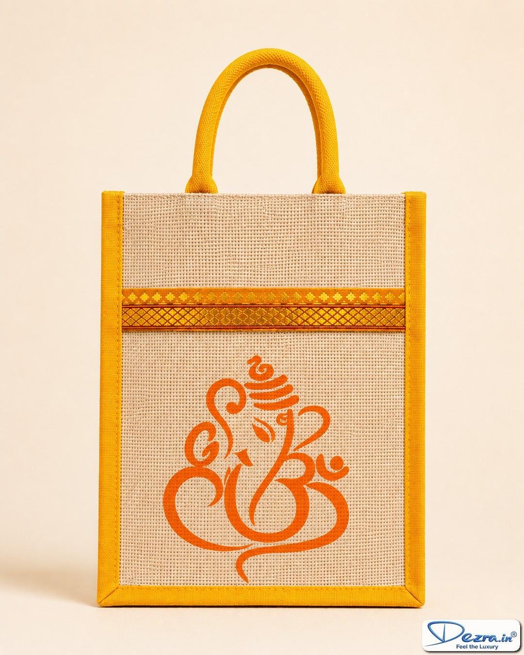 Ganesh Print Jute Return Gift Bags | Reusable Gift Bags for Every Celebration