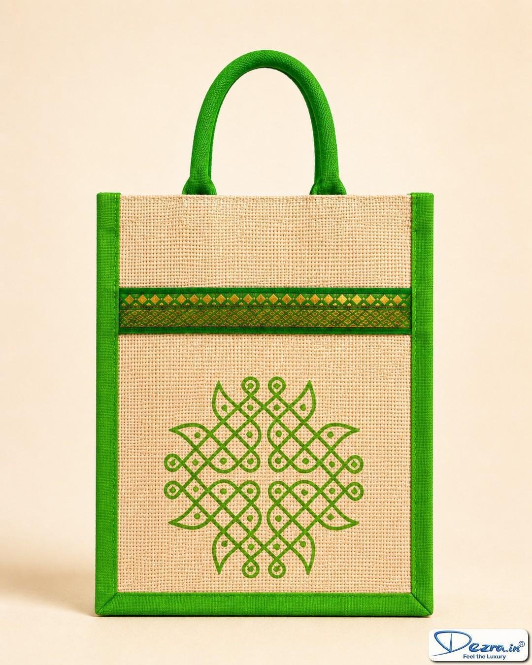 Traditional Kolam Jute Return Gift Bags | Perfect for Every Functions