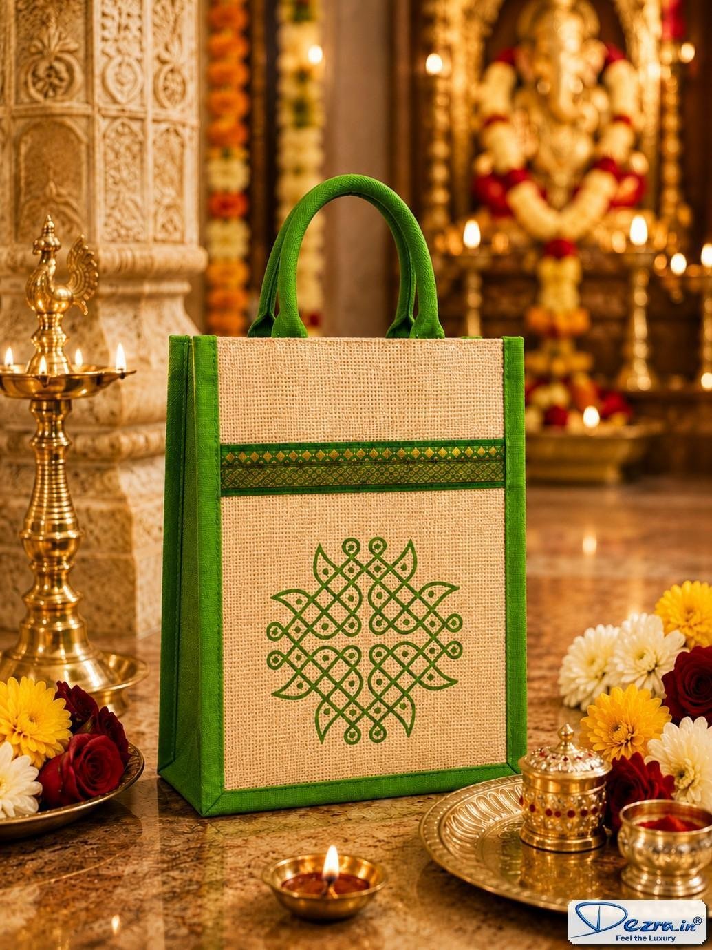 Traditional Kolam Jute Return Gift Bags | Perfect for Every Functions - Image 5