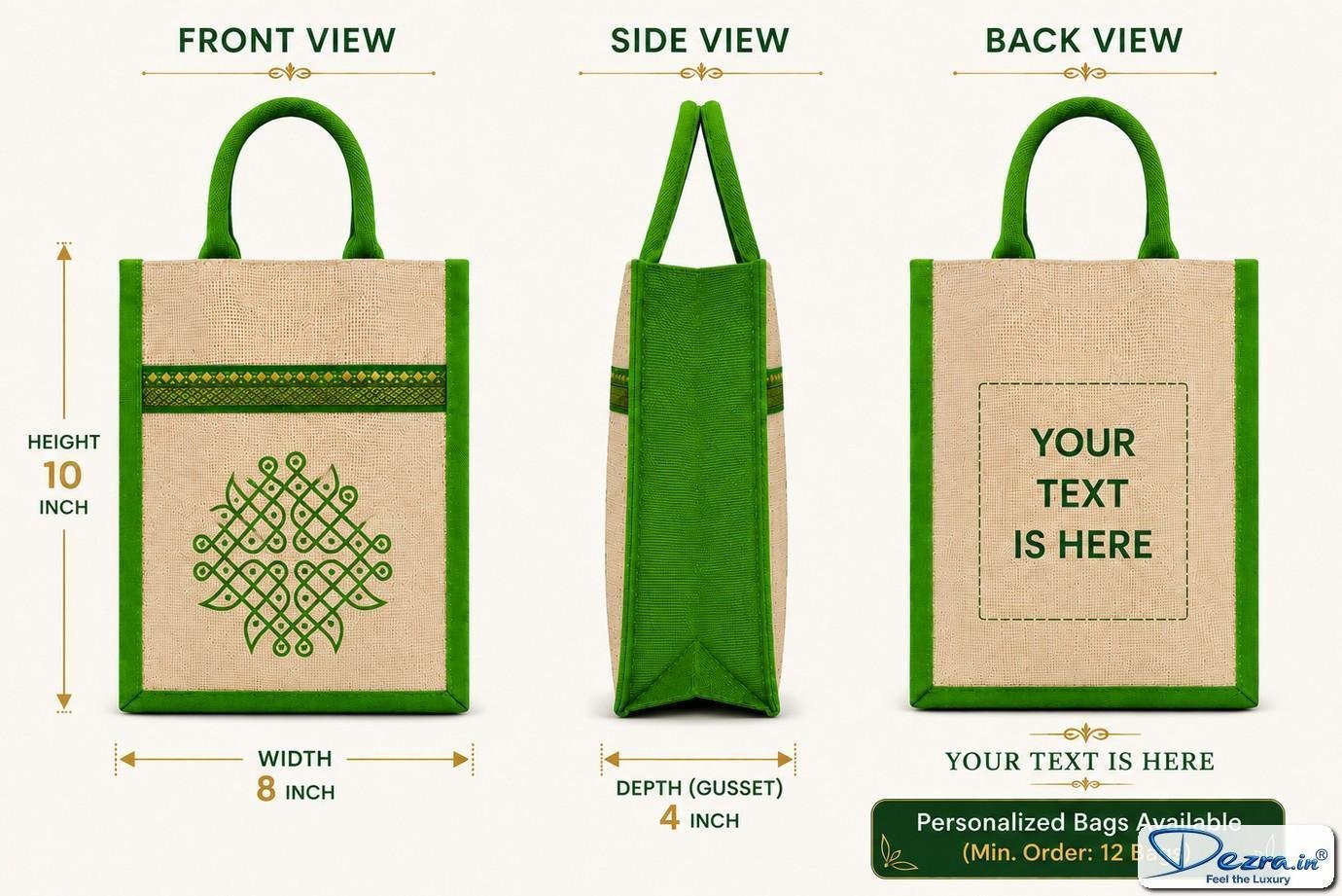 Traditional Kolam Jute Return Gift Bags | Perfect for Every Functions - Image 6