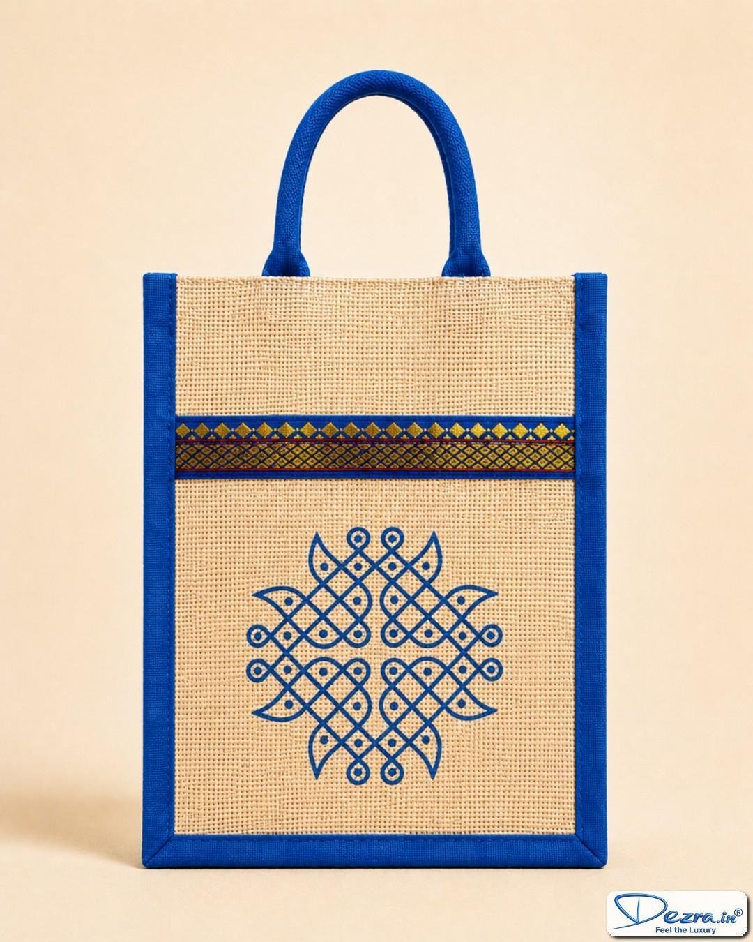 Traditional Kolam Jute Return Gift Bags | Perfect for Every Functions