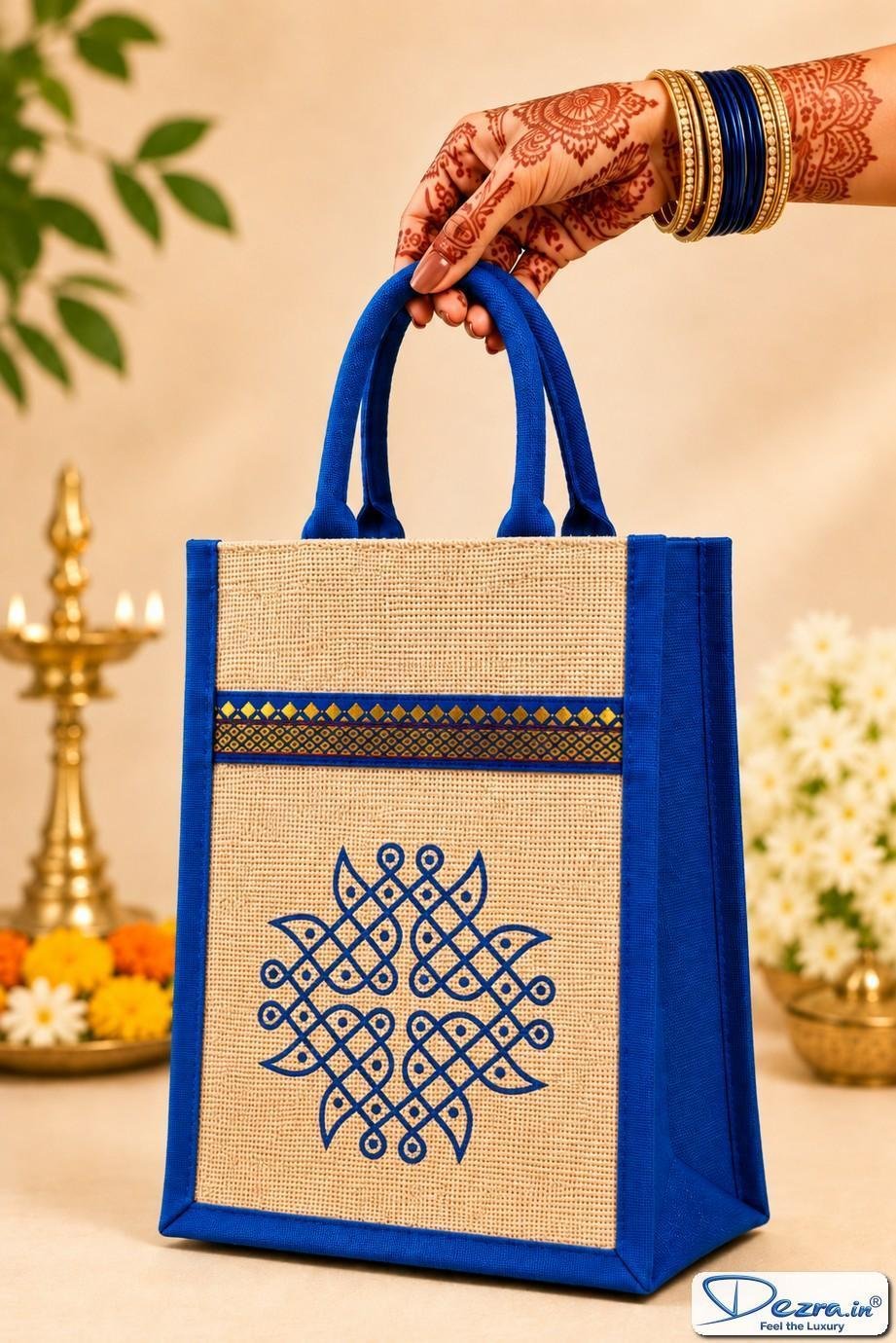 Traditional Kolam Jute Return Gift Bags | Perfect for Every Functions - Image 2