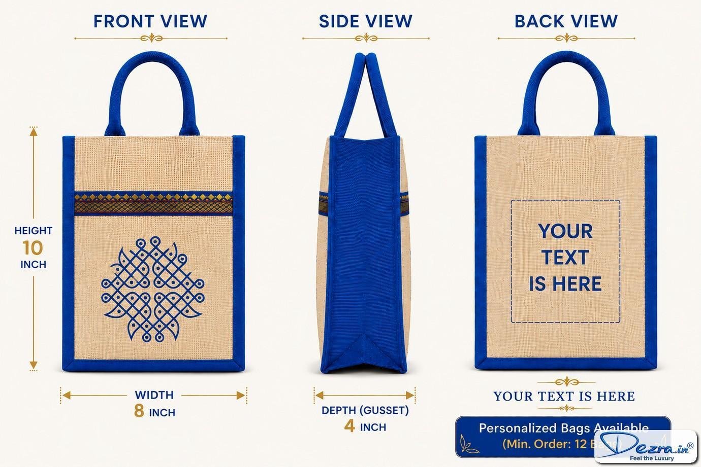 Traditional Kolam Jute Return Gift Bags | Perfect for Every Functions - Image 6