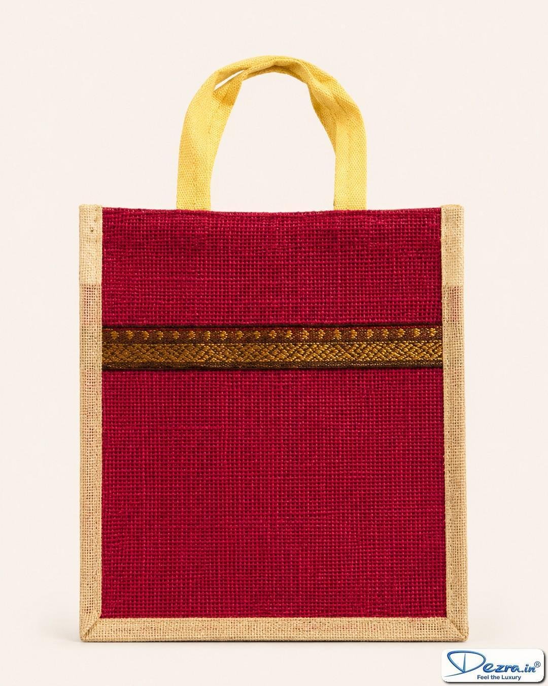 Premium Plain Jute Return Gift Bags | Eco-Friendly Wedding & Thamboolam Bags