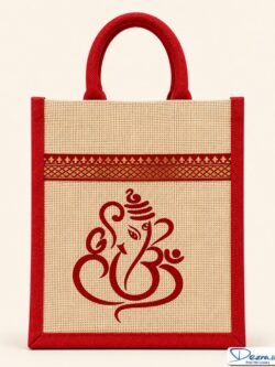 Ganesh Print Jute Return Gift Bags | Reusable Gift Bags for Every Celebration