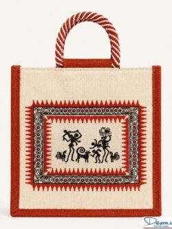 Warli Print Jute Return Gift Bags | Perfect for Every Celebration